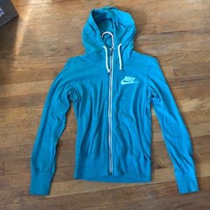 Teal Nike light weight zip up